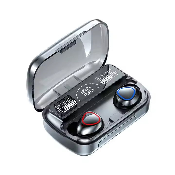 Auriculares inalámbricos M10 Bluetooth 5.3 – Auriculares estéreo resistentes al agua con estuche de carga y micrófono